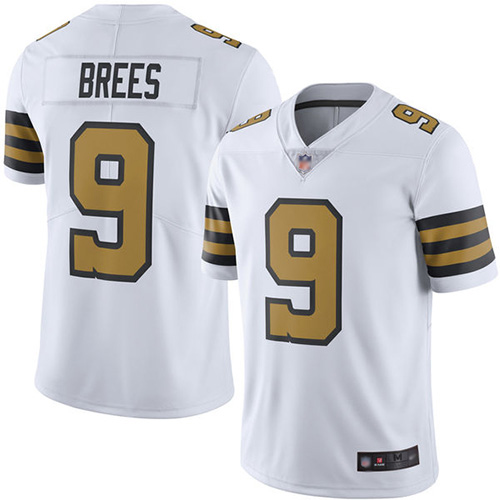 Men New Orleans Saints Limited White Drew Brees Jersey NFL Football #9 Rush Vapor Untouchable Jersey->new orleans saints->NFL Jersey